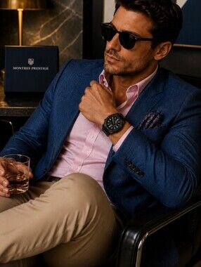Montres Prestige NPM‑0250 Black Steel Watch | 3ATM | Singapore Movement